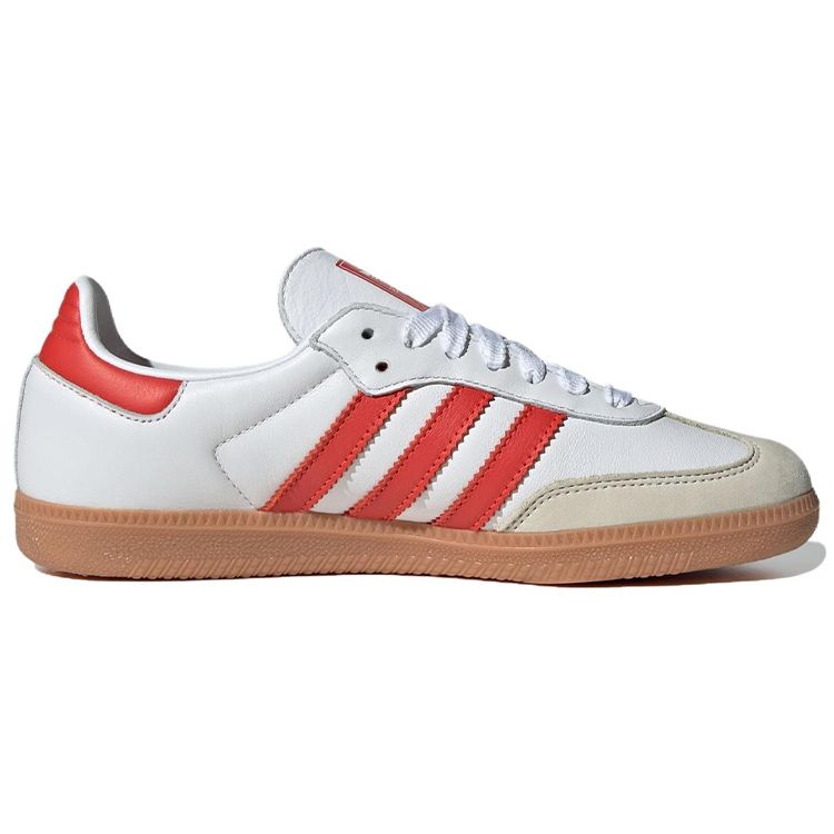 adidas Samba OG White Solar Red Gum Женские кроссовки Cloud-White Off-White IF6513