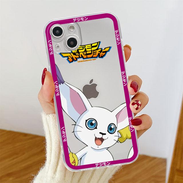 Милый прозрачный чехол Digimon для Apple iPhone 11 14 13 12 Pro 7 8 Plus XR X XS Max 6 6S 14Pro, силиконовый чехол для телефона