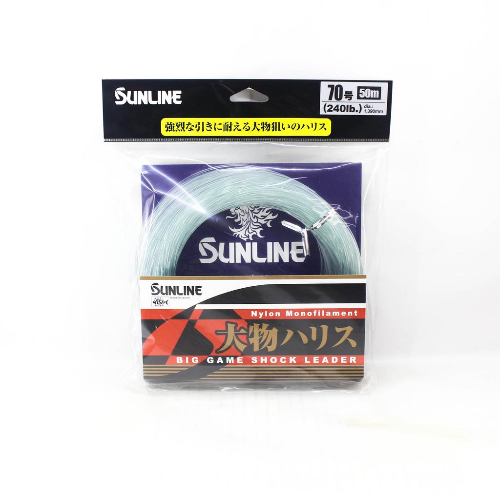 Sunline Нейлоновый поводок Big Game Shock Leader, 50 м #70, 240 фунтов, 1,390 мм (6092)