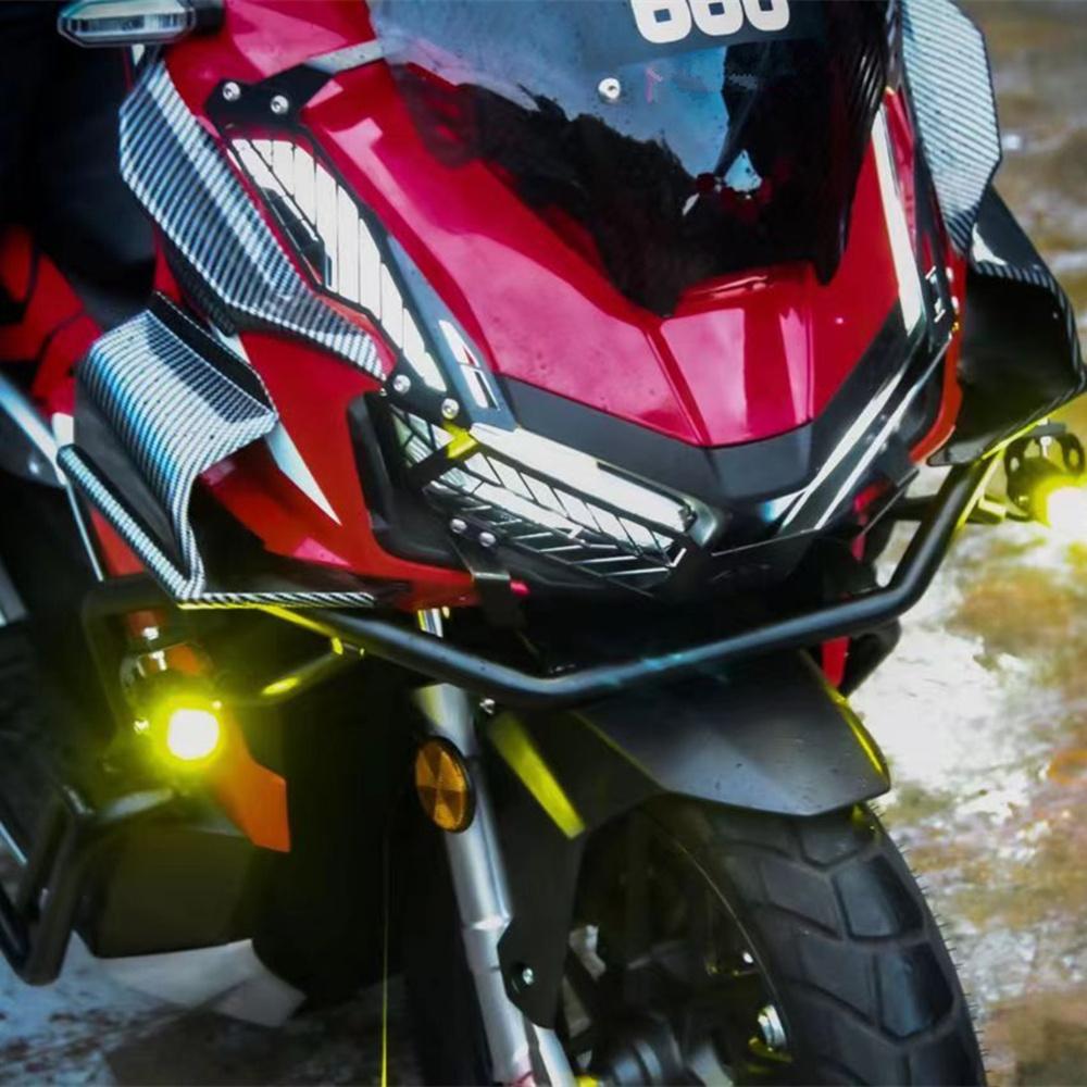 4× Front Cowl Side Winglet Wind Fin Spoiler Trim Cover For Honda ADV160 2022-23