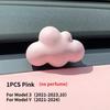 For Tesla Model 3 Y 2021-2026 Cute Cloud Car Air Freshener Ornaments Gypsum Perfume Auto Air Vent Freshener Lasting Aromatherapy