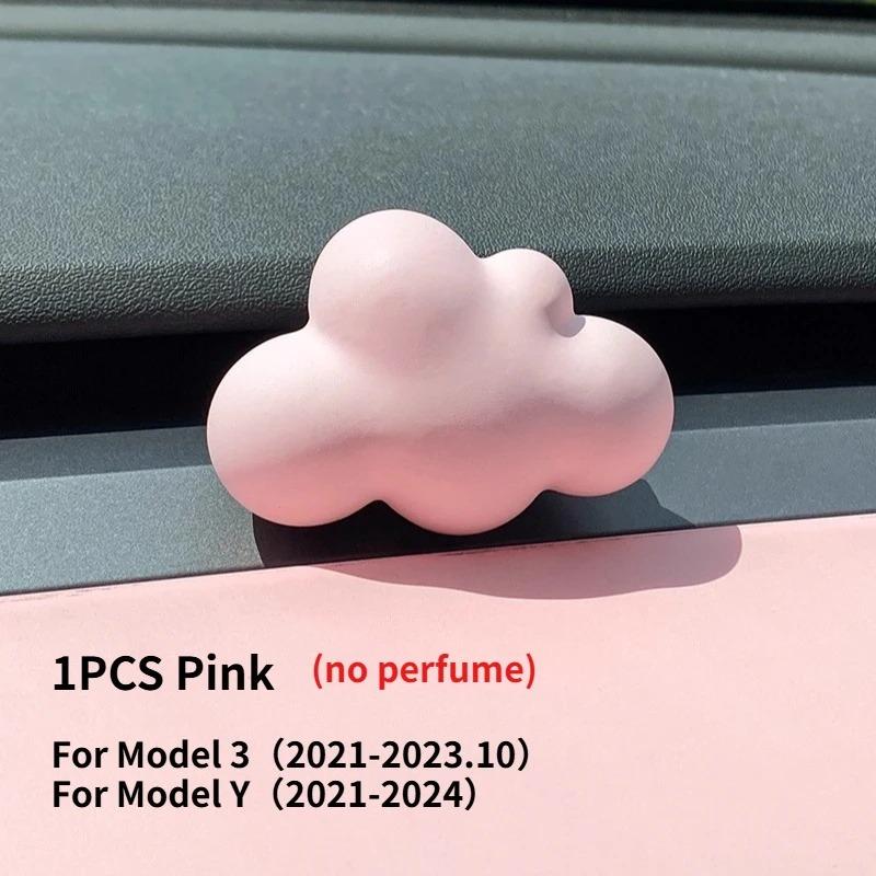 For Tesla Model 3 Y 2021-2026 Cute Cloud Car Air Freshener Ornaments Gypsum Perfume Auto Air Vent Freshener Lasting Aromatherapy