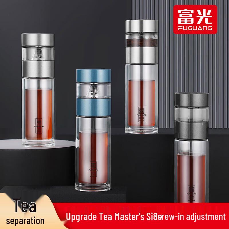 Fuguan Fengya Double-Layer Tea Infuser Glass Cup
