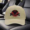 Boxing Print Adjustable Baseball Cap Black Unisex Casual Sports Cap for Travel Parties Birthdays Holidays Gift