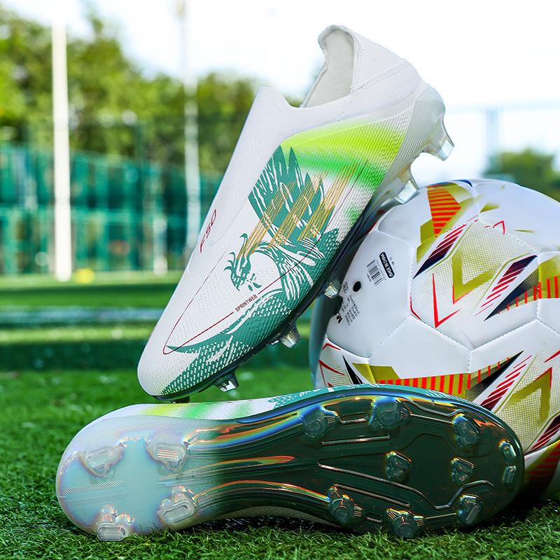 High Top Football Shoes Electroplated Bottom Adult Student Game Training Long Nails Tf Broken Nails Football Shoes