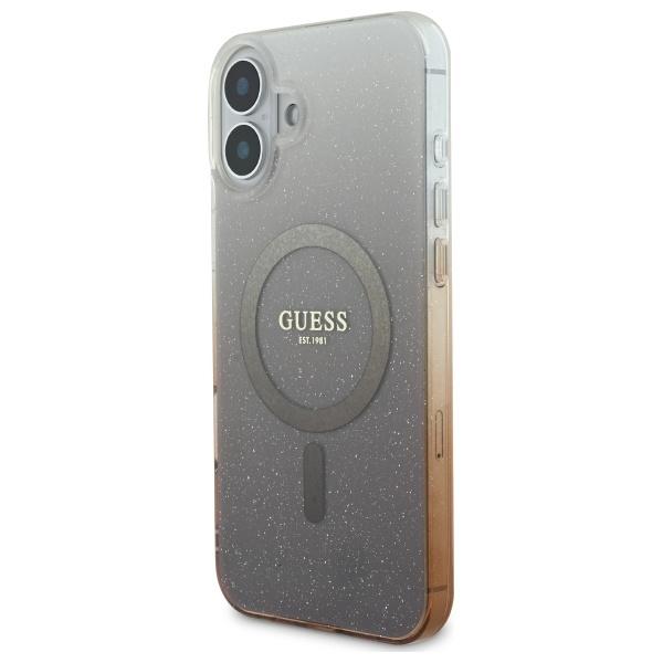 Guess Guhmp16Mhgrcelw Iphone 16 Plus6.7 Brązowy/Brown Hardcase Iml Glitter Gradient Magsafe