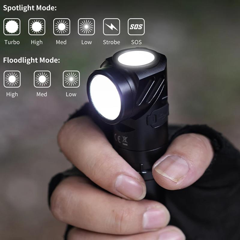 WUBEN L1 Dual-Source Light Rechargeable Flashlight 2000Lumens Magnetic Tail Waterproof Torch For Outdoor Camping Hiking Lighting