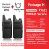 2 шт. Мини-рация Pmr 446 Портативная двухсторонняя радиостанция Ht Ptt Walkie-talkies Rt622 Портативная радиостанция для охоты, кафе Rt22