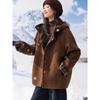 Retro Plaid Wool Blend Hooded Double-faced Coat