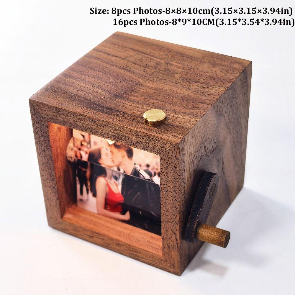 Фотоаппарат с ручным вращением для перелистывания страниц DIY Декоративная фоторамка Фоторамка Креативные светящиеся настольные украшения