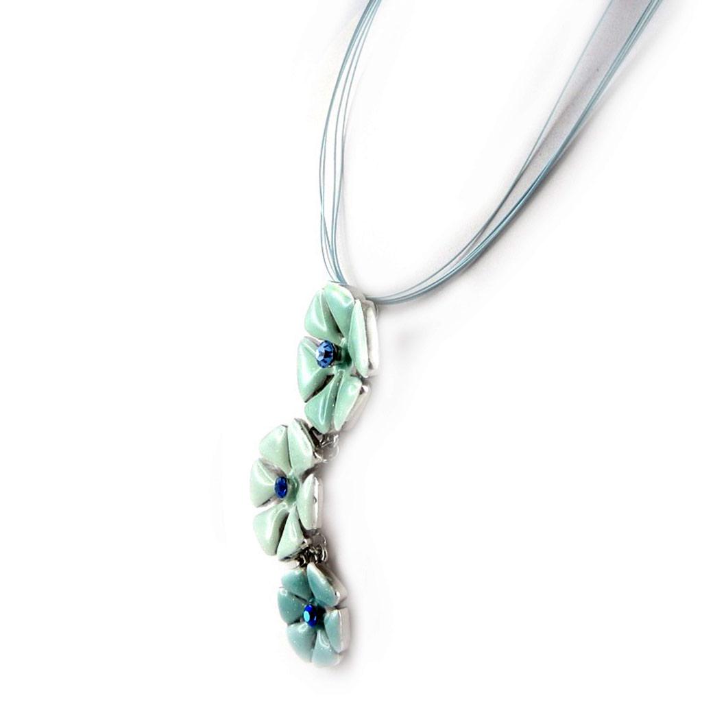 Les Trésors De Lily [E0390] — Синее дизайнерское колье «Мимозы»