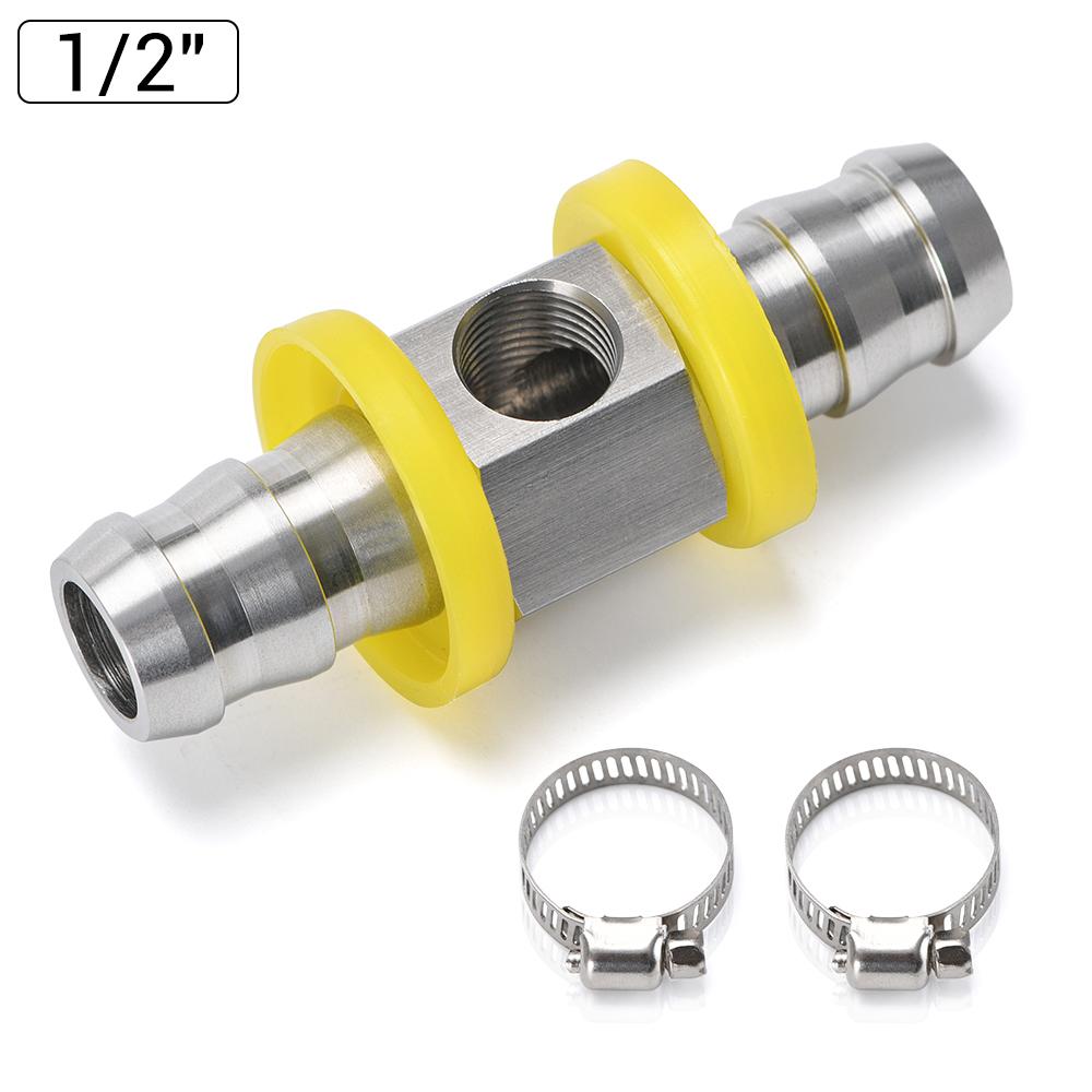 1/2 3/8 дюймов топливная магистраль, Т-образный адаптер давления топлива для датчика давления топлива, автомобильные аксессуары, Т-образный адаптер, разъем