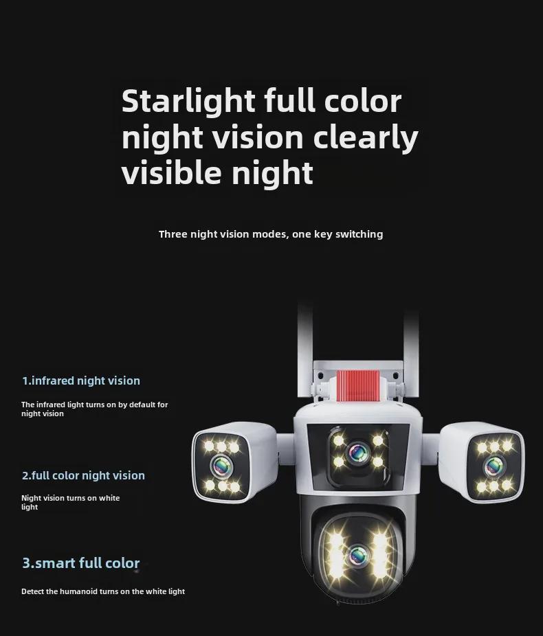 Беспроводная наружная камера 4G 360° с ночным видением HD для домашнего мониторинга