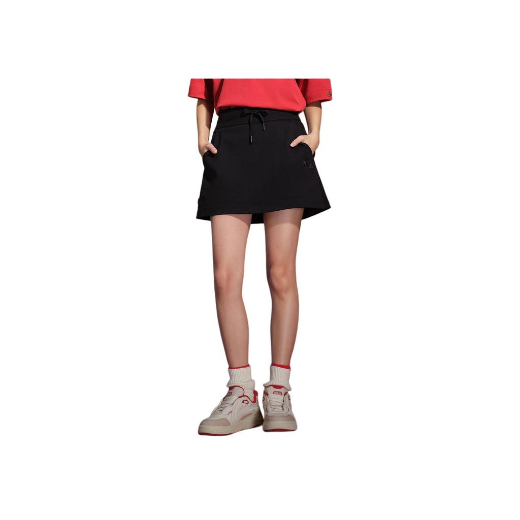 New FILA ORIGINALE Casual Short Skirts Women's Jet Black F51W519302F-BK