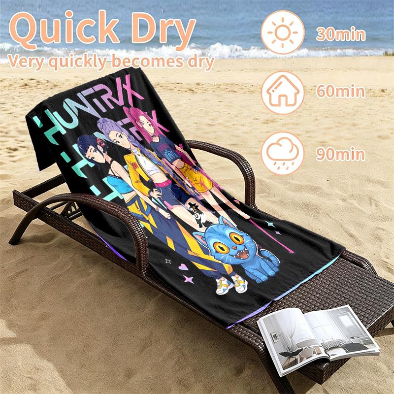 Kpop demon hunters Beach towels also serve as bath towels summer essential a musthave for the outdoors the beach and the pool