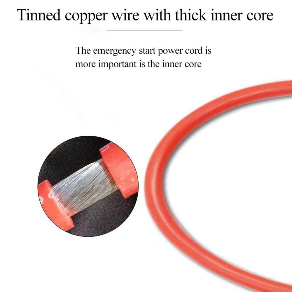 Автомобильный пусковой кабель-зажим для аварийного автомобильного аккумулятора, интеллектуальные зажимы типа «крокодил», красно-черные зажимы для пускового устройства 12 В