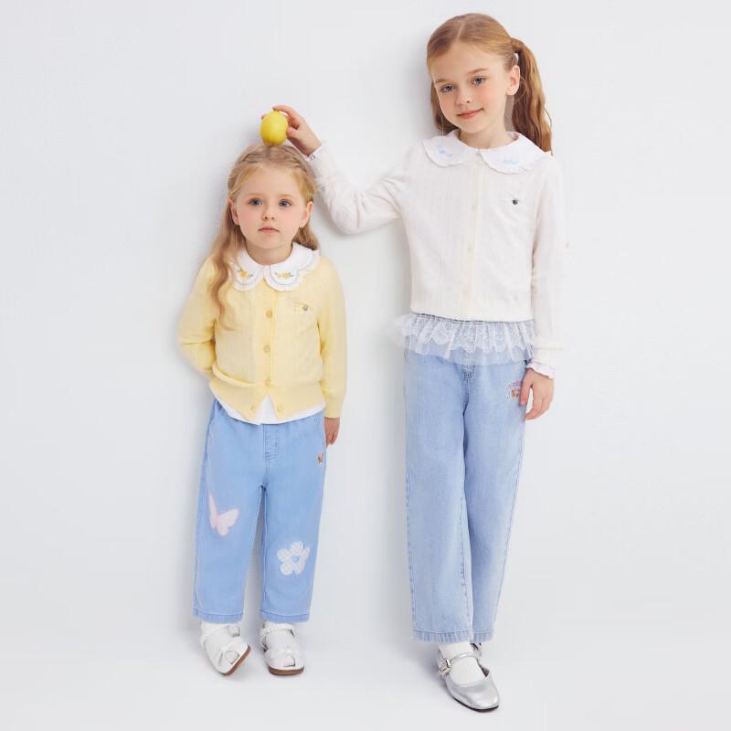 PawinPaw Girls' Cartoon Bear Knit Cardigan