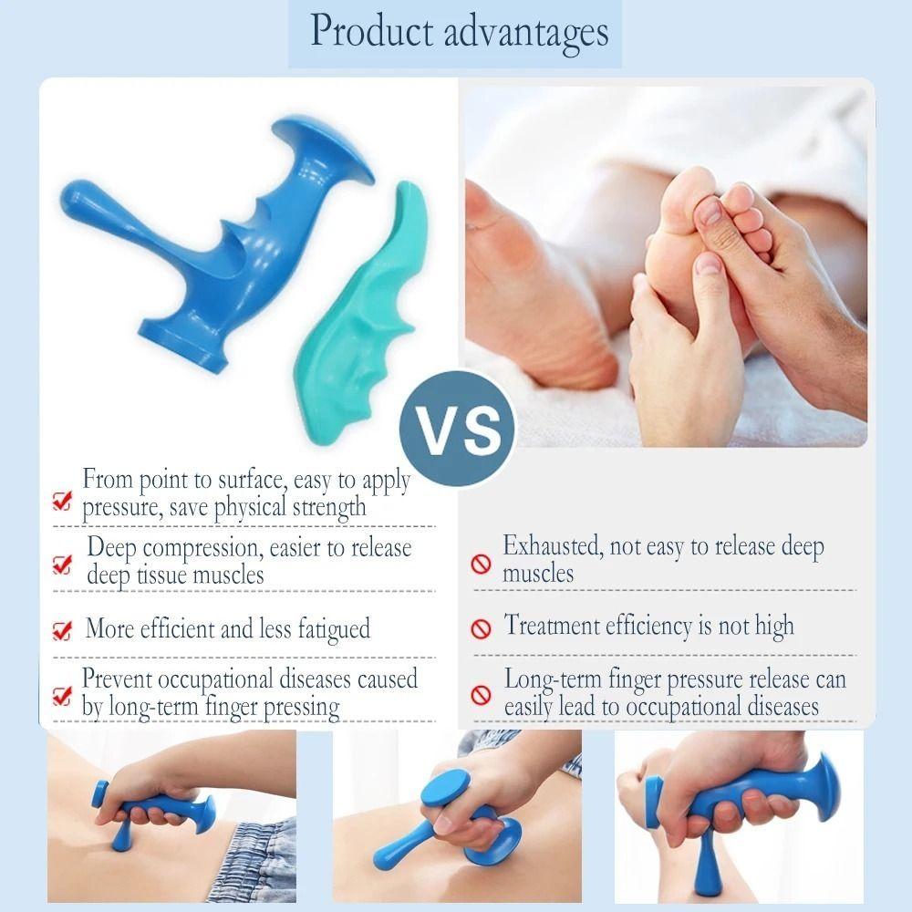 Manual Thumb Saver Massager Relaxation Fatigue Relief T-shaped Massager Thumb Finger Physiotherapy Trigger Point Massager