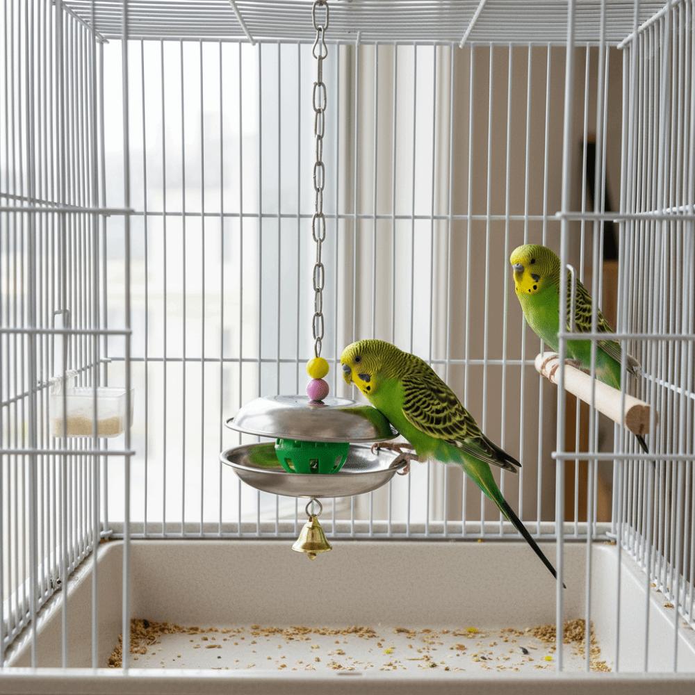 Bite Resistant Parrot Bell Pendant Colored Beads Parrots Chew Swing Bird Cage Toys  Beak Exercise