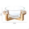 Elegant Salad Bowl Set with Wooden Stand and Serving Utensils