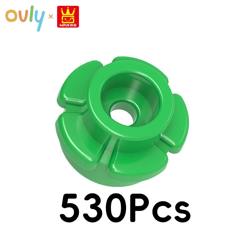 WANGE Пятилепестковый цветок Конструктор 530 деталей Маленькие совместимые кубики Элементы фермы Аксессуары MOC DIY Насыпью Детская игрушка №24866