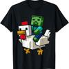 Футболка с пиксельным артом 'Jock Chicken' для геймеров, зомби-мальчиков, детей, забавная футболка