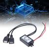 Waterproof Voltage Reduction Module Open End Converters DC24-12V To 5V3A Double USB Car Power Conversion Adapter Cord