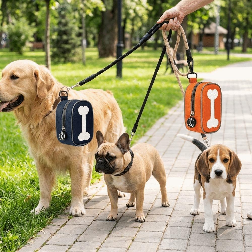 Multi Color Options Pet Waste Bag Holder Compact Size Pet Garbage Bag Carrier Leash Attachment