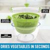 Salad Spinner Small Vegetable Dehydrator One-Hand Operation Lettuce Washer And Spinner with Serving Bowl 3.5L Fruit Drainer Salad Dryer for