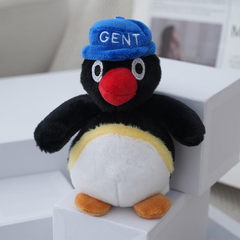 16cm Cute Fat Penguin Plush Pendant Soft Penguin Keychain Stuffed Toy for Backpacks Ornaments Birthday Gift Car Key Hanging Toy.