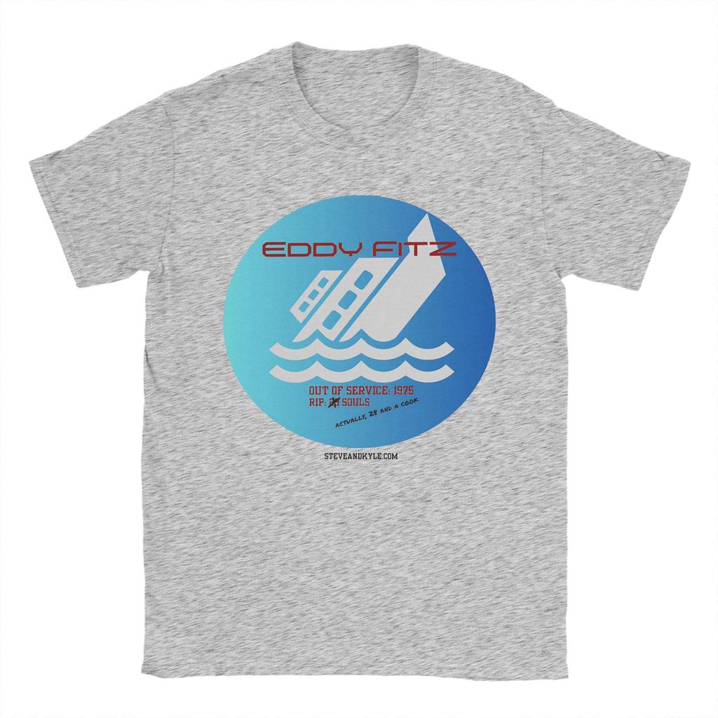 Edmund Fitzgerald T-Shirt Summer Great Ship Pure Cotton T-Shirts For Men's Harajuku Casual Tshirt Short Sleeve Vintage Tees