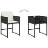 13 piece Outdoor Dining Set with Cushions Black Poly Rattan