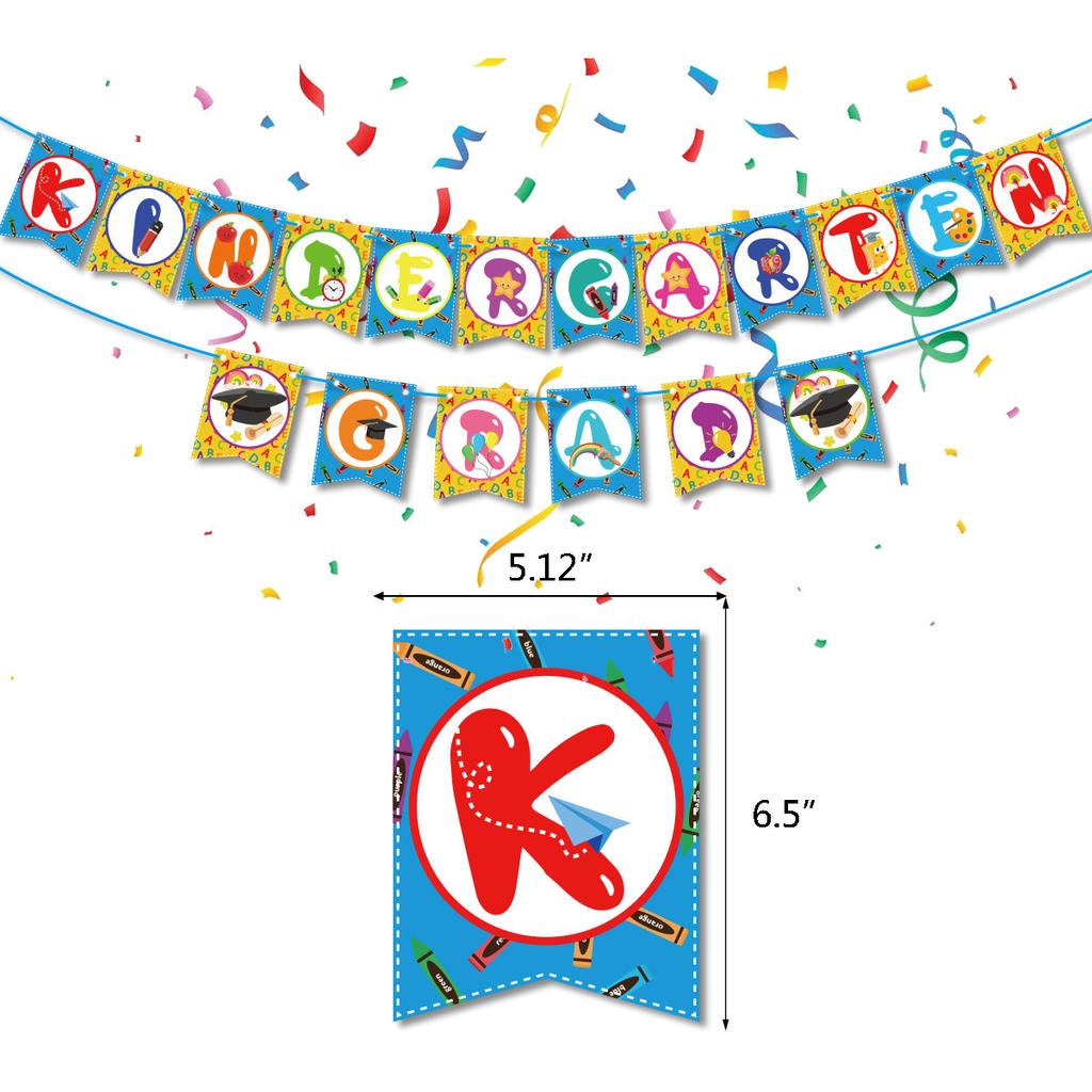 Набор воздушных шаров для украшения вечеринки в сезон выпускных у детей, флаг для церемонии выпуска в детском саду, оформление класса