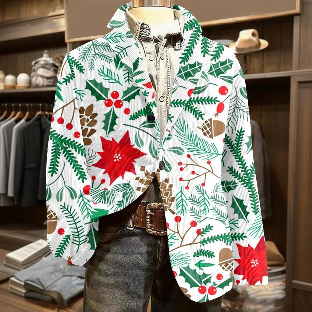 Мужской уродливый рождественский вельветовый теплый карманный пиджак-кардиган, мужской повседневный костюм