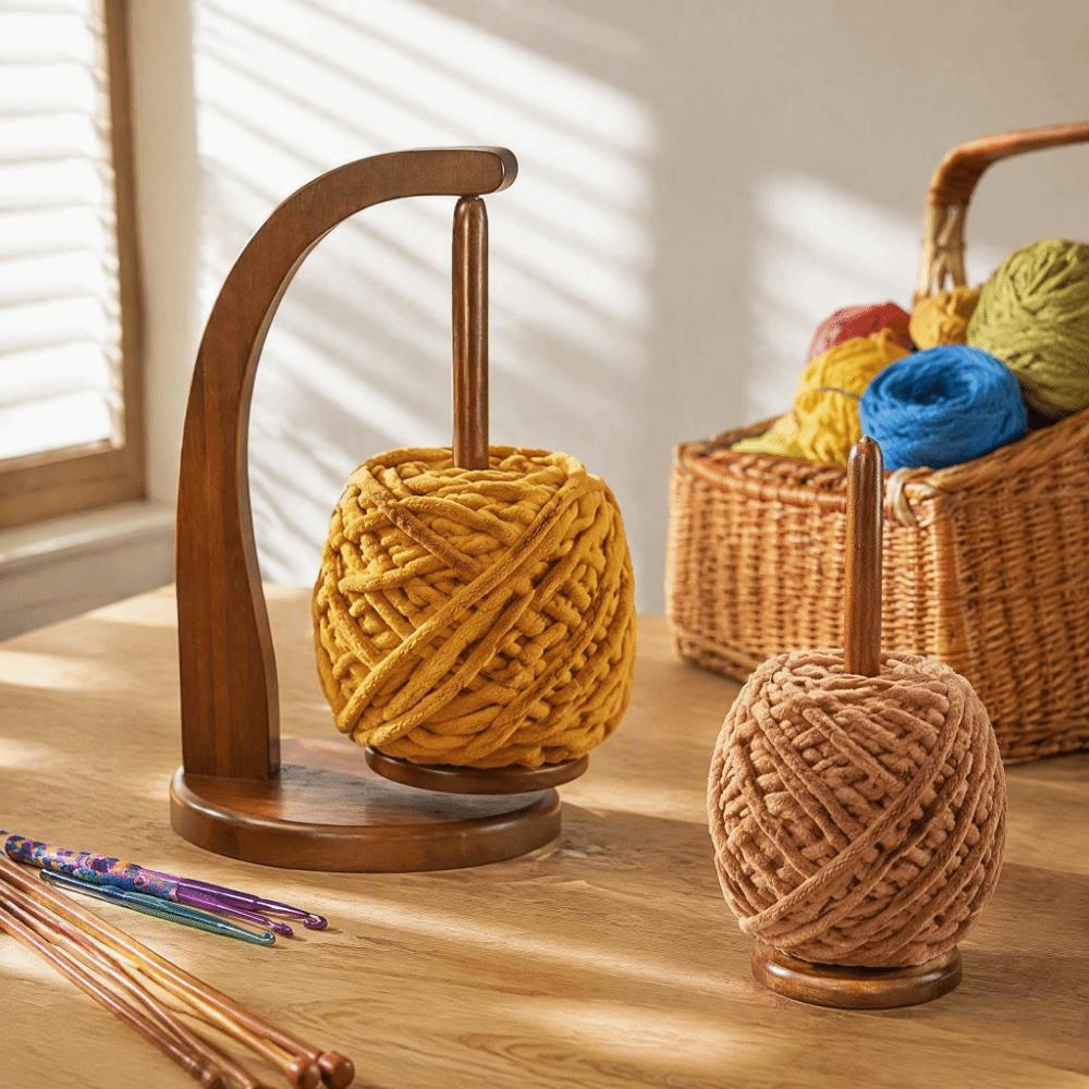 360° Rotatable Yarn Holder Magnetic Suction Yarn Spinner Gift Wool Ball Winder Knitting