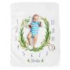 Flannel Baby Milestone Blanket Flower Moon Kids Photo Backdrop