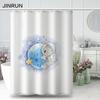 Bathroom Thickened Waterproof Curtain Mildew Proof Shower Curtain Shower Partition Curtain Shower Curtain Bathroom Curtain Free Perforation