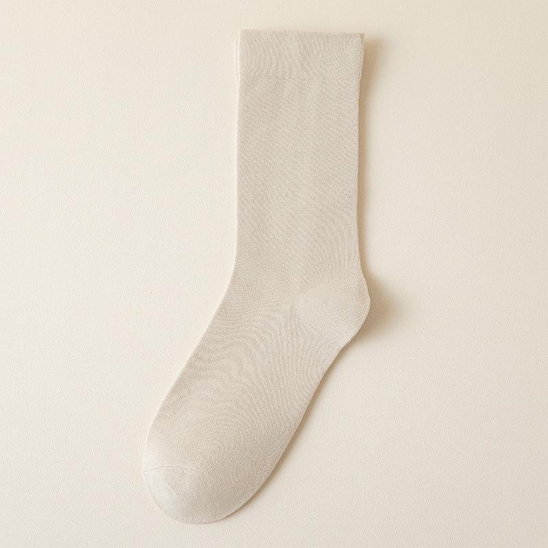 Женские осенне-зимние однотонные хлопковые ворсовые носки — без косточек, свободного кроя, до середины икры, идеально подходят для беременных.