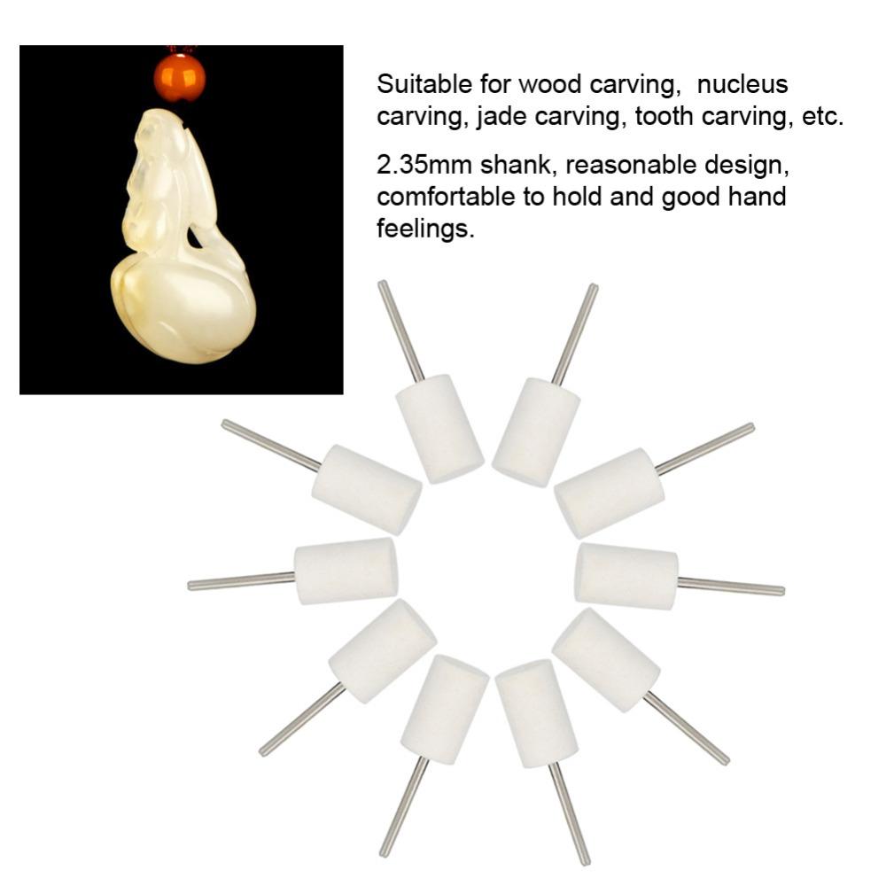 20pcs Cylinder Shape Wool Polishing Wheel 2.35mm Shank Polishing Tool Buffing Wheel Jewelry Making