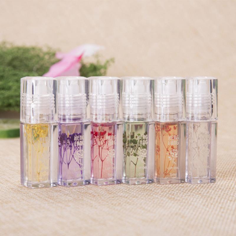 Обработка губной помады из сухоцветов и свежих цветов, увлажняющий бесцветный бальзам для губ, питательная и увлажняющая помада