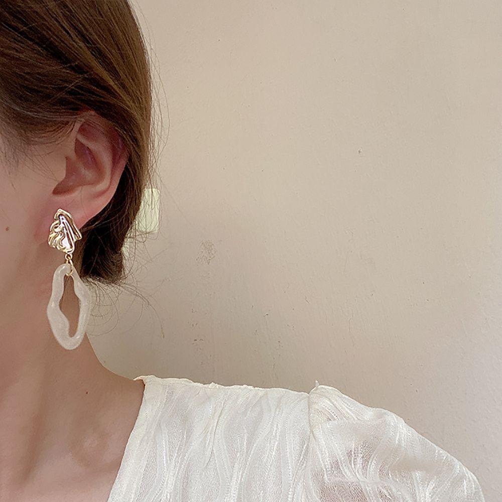 Zinc Zinc Alloy Girls Korean Style Earrings Acrylic Dangle Earrings Women Drop Earrings Fashion Jewelry