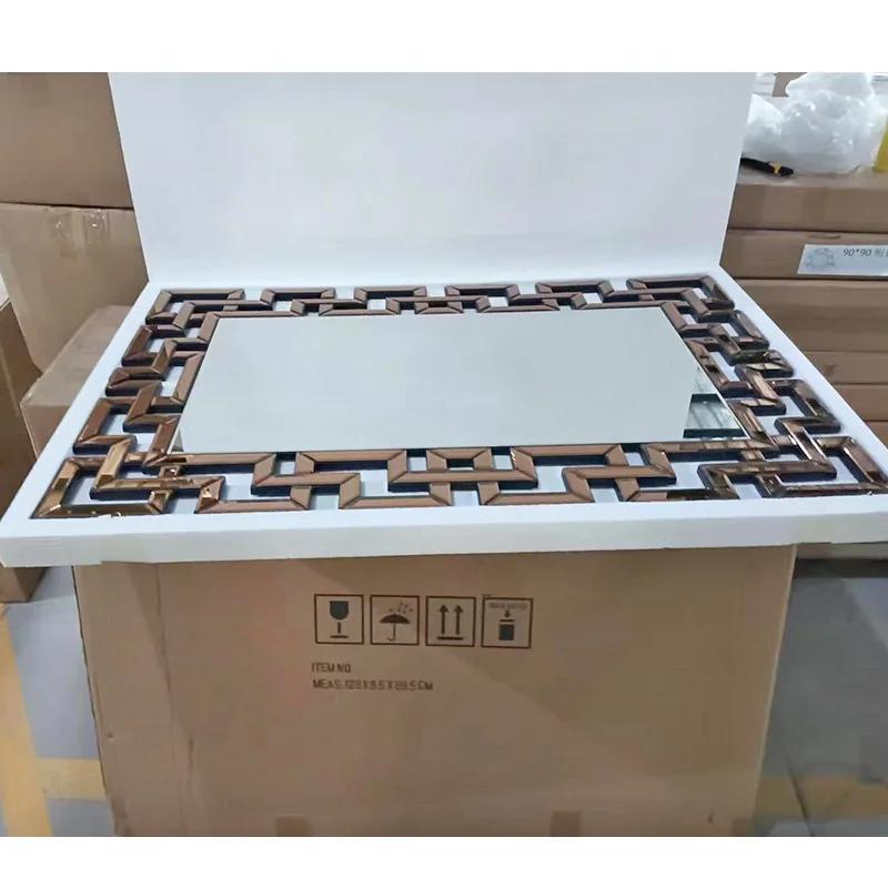 Высококачественное настенное декоративное зеркало с серебряными полированными ажурными зеркалами для домашнего отеля