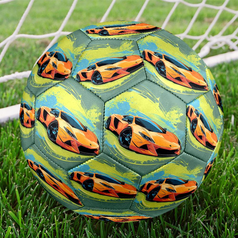 Racing Theme Size 5 Soccer Ball, Suitable for Both Indoor and Outdoor Matches, a Gift Suitable for Everyone.