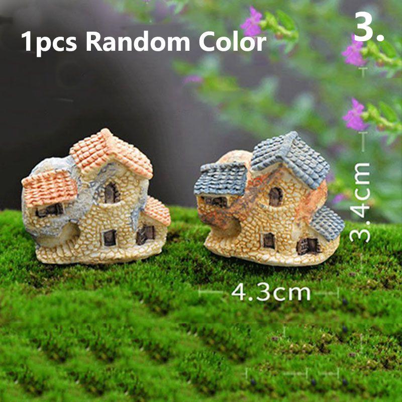 Resin Miniature House Set With Cartoon Architecture For Home Decor And Gift Ideas