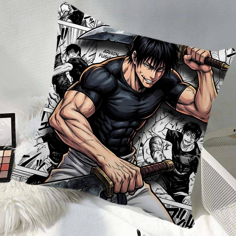 Anime KKaisen Pillow Case Square Pillow Bedroom Sofa Leisure Comfort Cushion Car Home Decoration