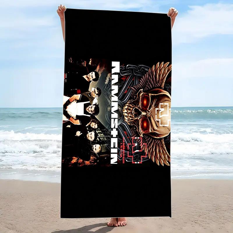 German-language band Print Beach Towel, Large Soft Quick Dry Towel for Beach Camping Swimming