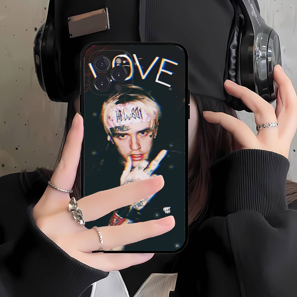 Классический Эмо-рэпер L-Lil P-Peep Чехол для телефона Для iPhone 16 15 17 13 14 12 11 Pro Max Plus Черный Чехол