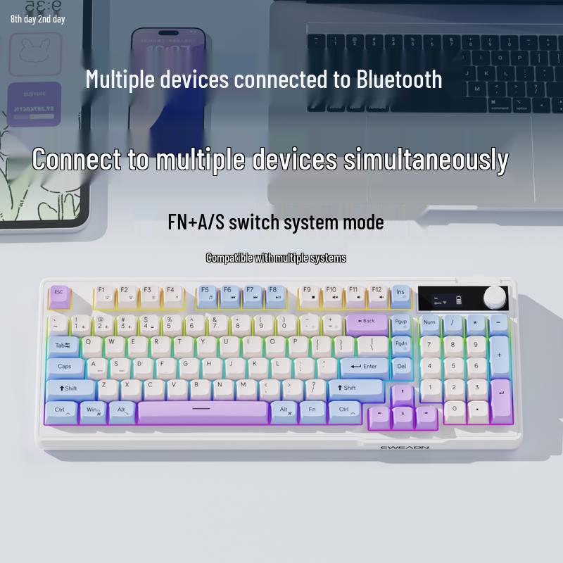 Qianxingzhe V98 Трехрежимная RGB-клавиатура