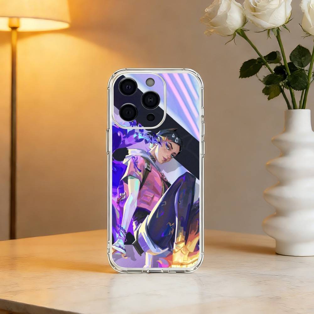 Popular V-Valorant C-Clove Phone Case For iPhone 17 16 15 14 13 12 11 Mini Pro Max Plus Transparent Cover