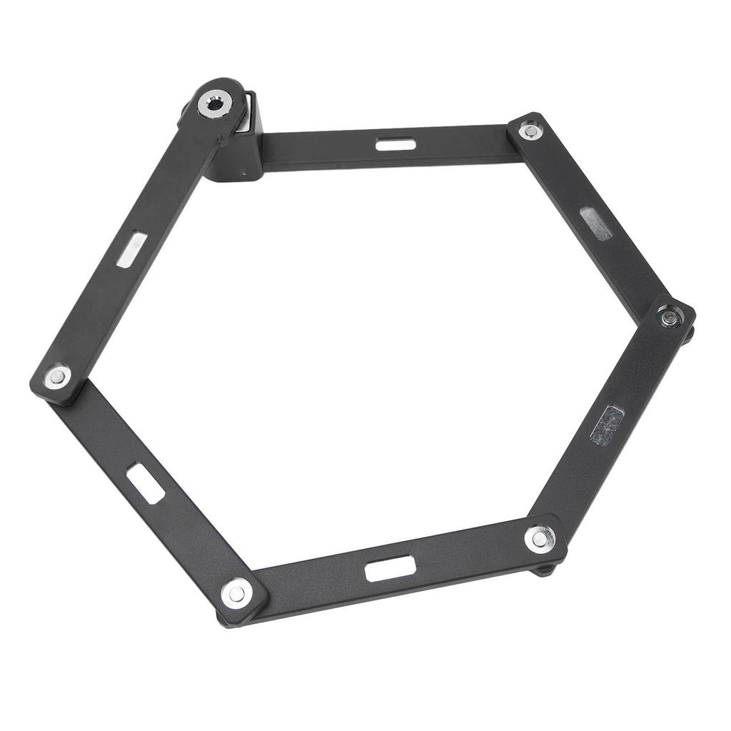 Bike Folding Lock Prevent Theft Waterproof Rust Proof Foldable Bicycle Lock for Electric Bike Motorcycle Black